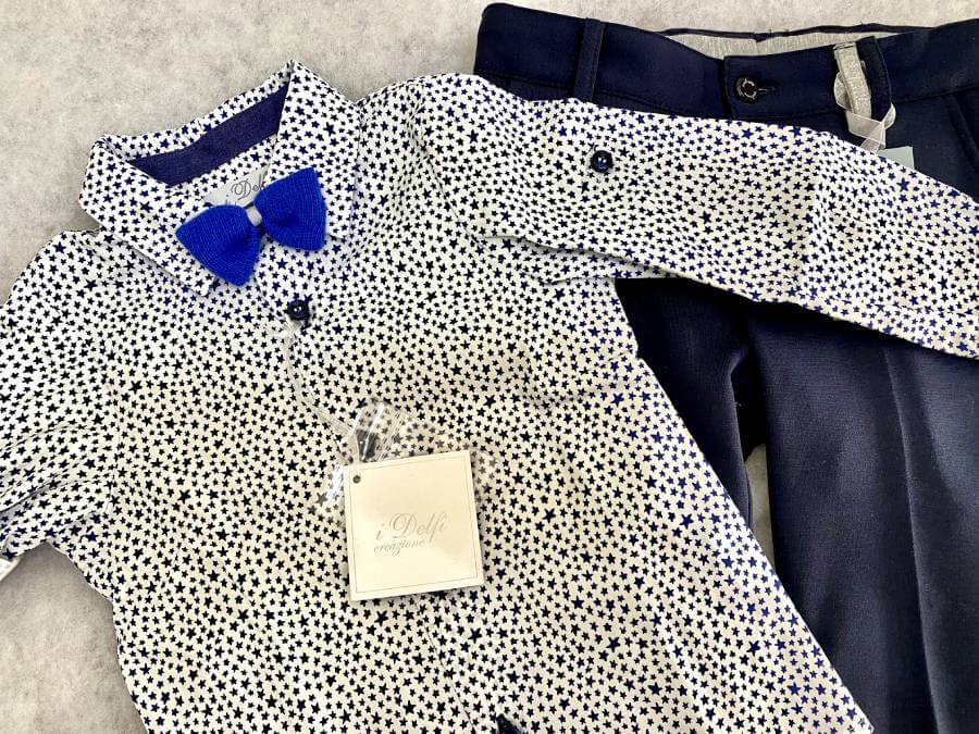 Camicia e pantalone coordinati bambino per cerimonia