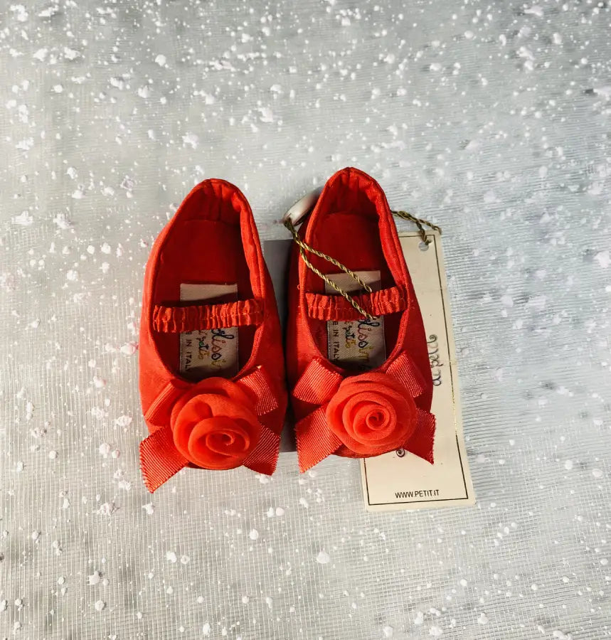 Scarpe da culla ballerine rosse