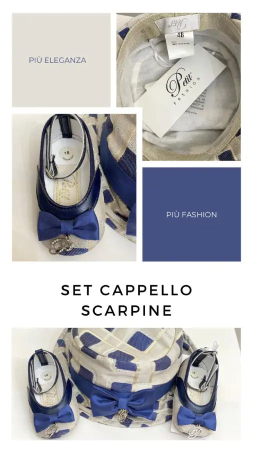 Set scarpe e cappello fashion per neonata. Idea regalo