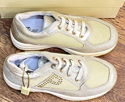 Scarpe sneaker dorate per bambina