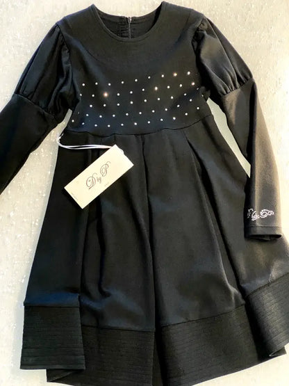 Vestito invernale per bambina di colore nero