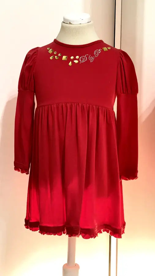 Vestito rosso elegante per bambina